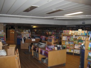 One half of the bookshop - The largest floating bookshop in the world!